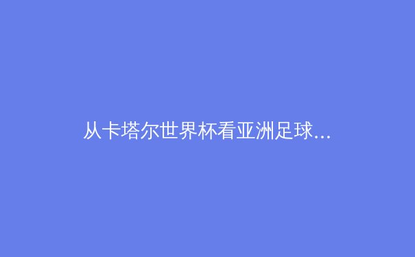 从卡塔尔世界杯看亚洲足球崛起：技术流革命与青训体系的重构 - 4